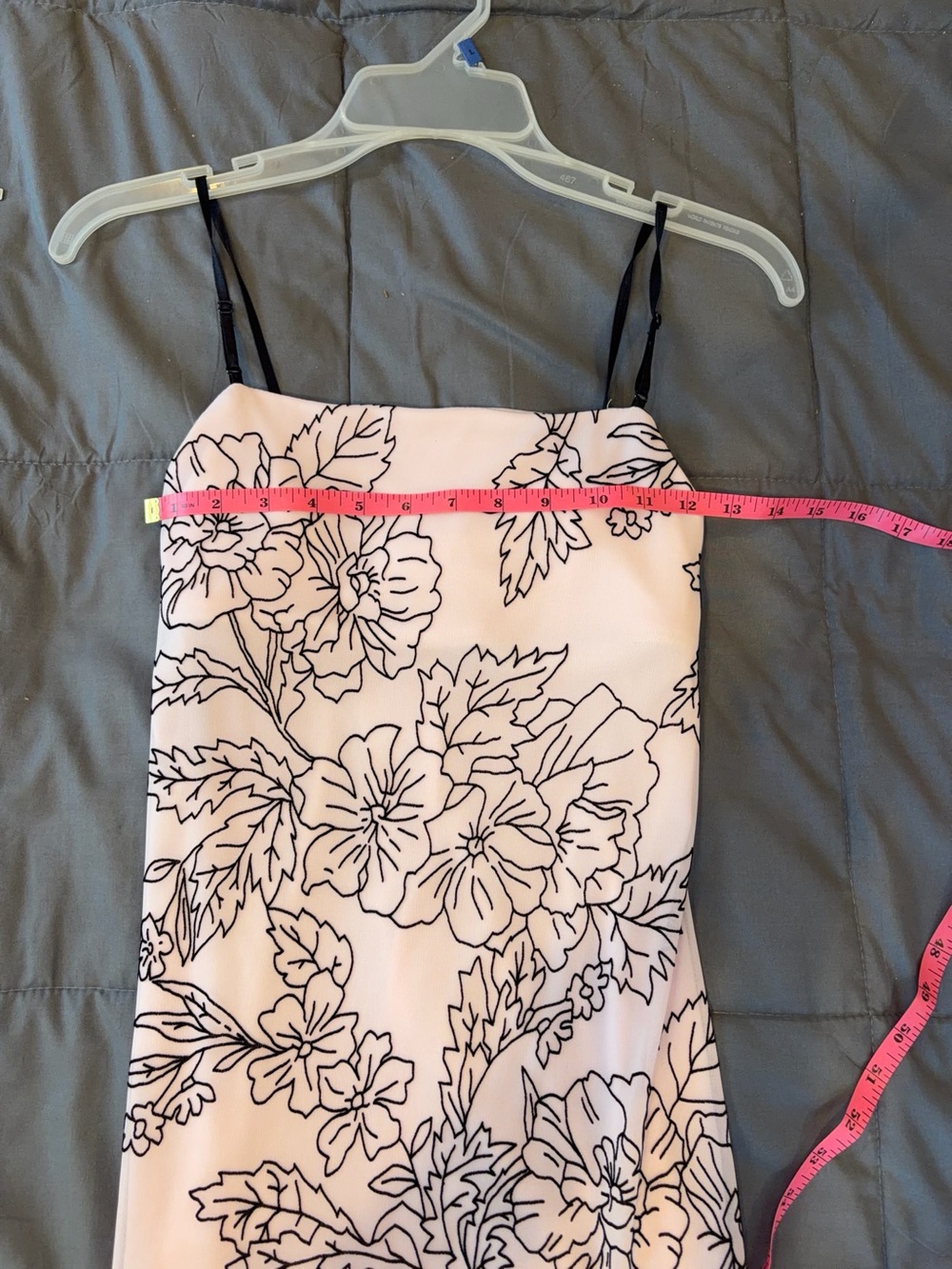 Next Up Pink Floral Midi Dress Handkerchief Hem Adjustable Straps Women’s Small - Picture 5 of 5